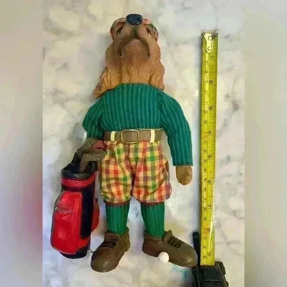 Dog figurine playing golf - Picture 4 of 5